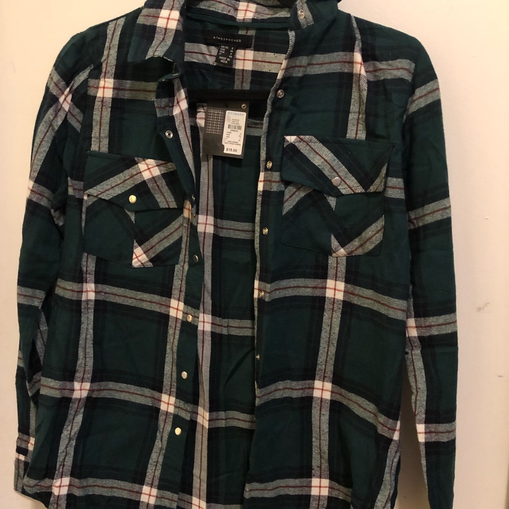 Primark hunter green/navy flannel